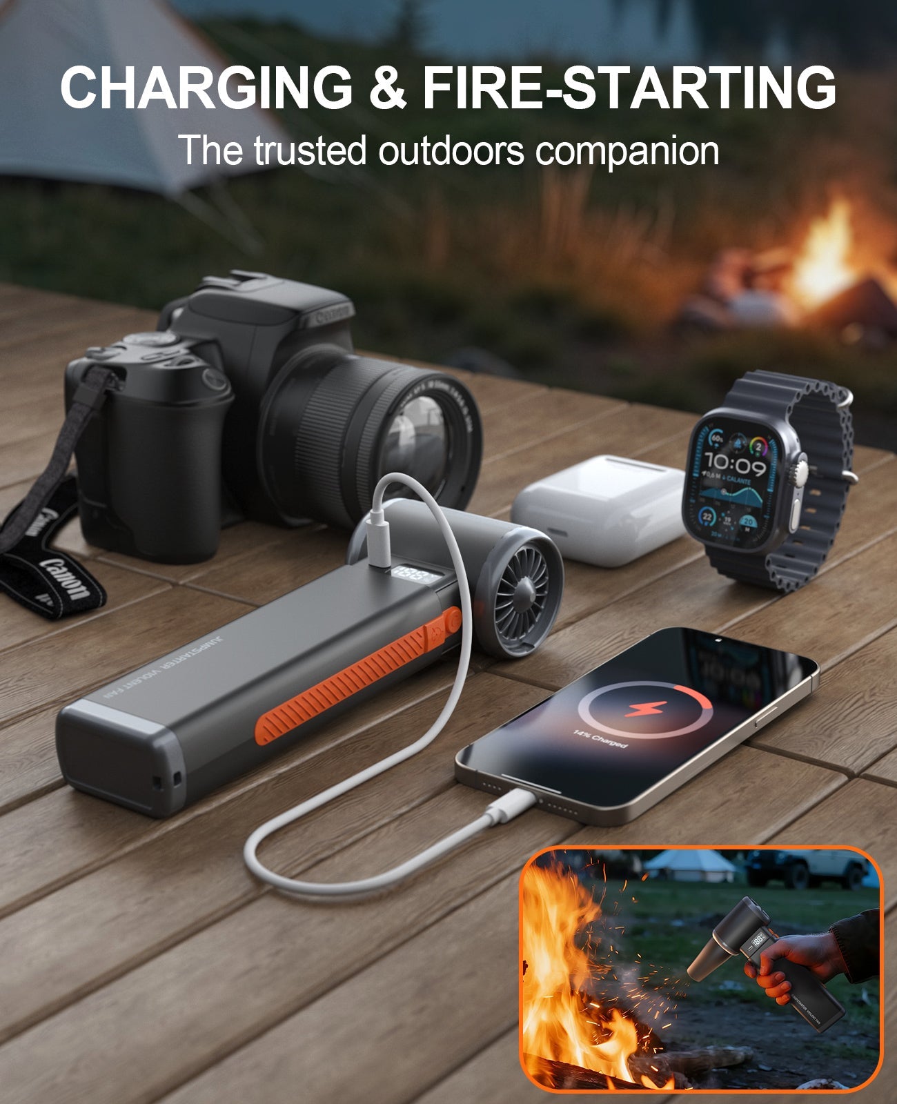 6000A Portable Car Jump Starter & Super Power Violent Turbo Fan Super power geeneu