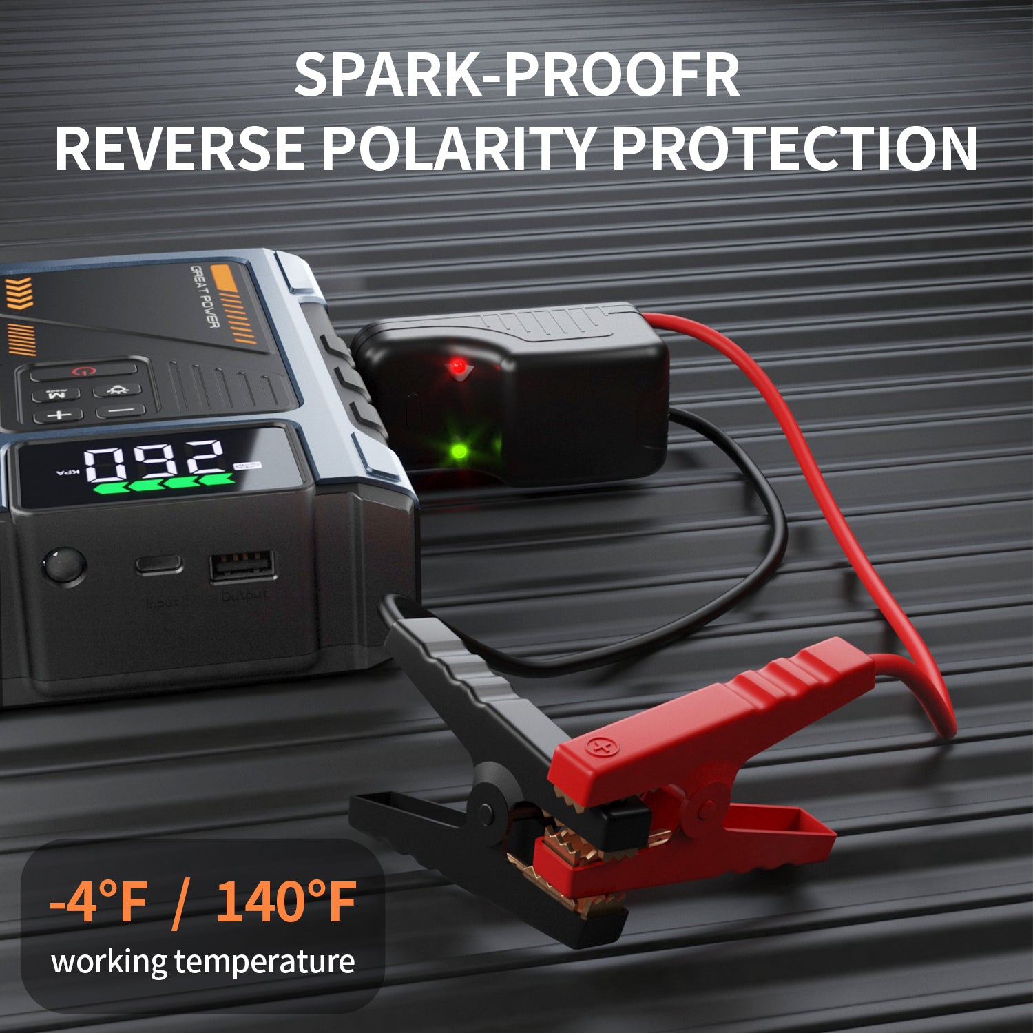 Jump Starter with Air Compressor,4000A Jumper Box for Car Battery