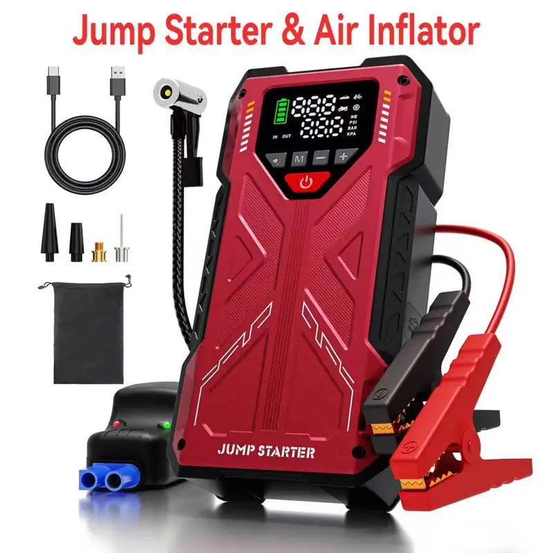 car booster box 99900mAh Jump Starter Jumper Power Bank Battery Charger Portable US/CA Steady / SOS / Strobe Operating Temperature Pursuit 800A Car Jump Starter,