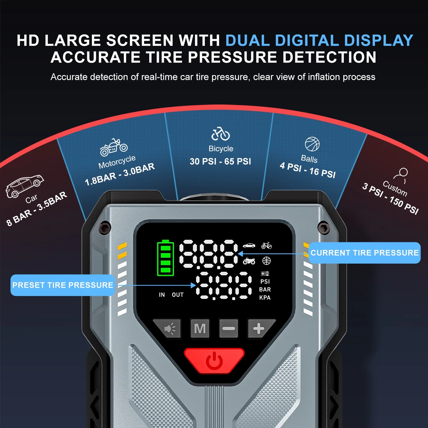 Jump Starter with Compressor, 6000A Jump Box Car Battery Charger