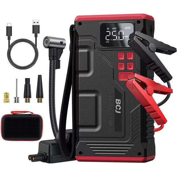 LAFISOON Portable 6000A Car Battery Jumper Starter with Air Compressor(fuben) geeneu