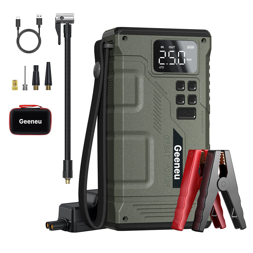 Geeneu 3000A  Portable Car Jump Starter with Air Compressor