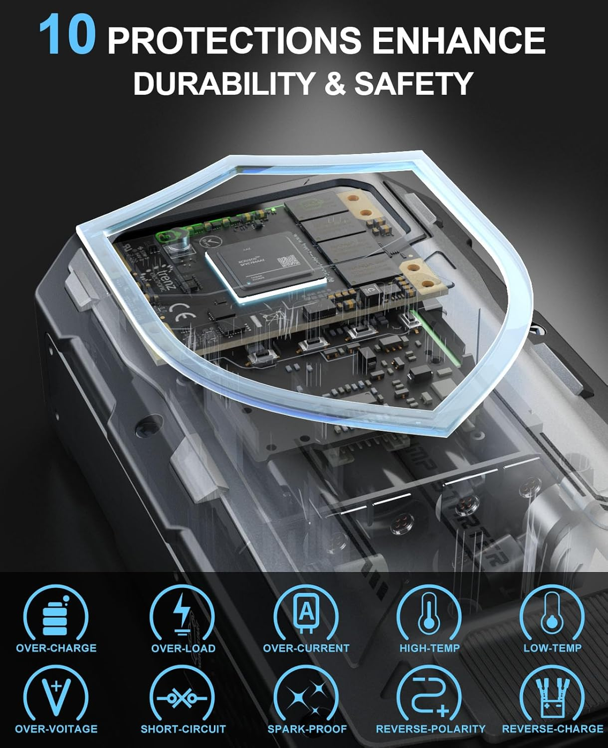 3500A Jump Box Car Battery Charger, Portable Jumper Starter Power Pack