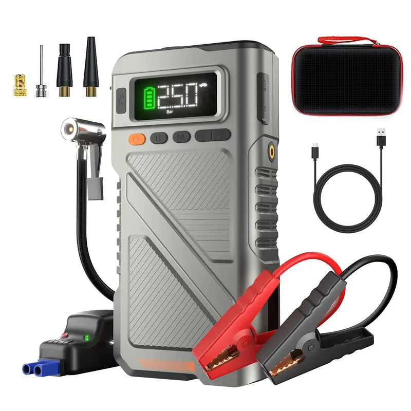 car 9000A Jump Starter with Air Compressor geeneu