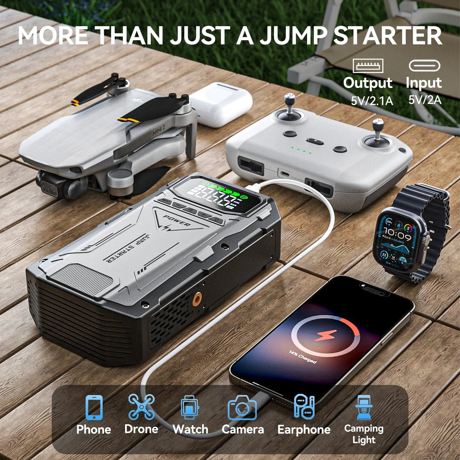 6000A Jump Box Car Battery Charger, Portable Jumper Starter Power Pack 6000A Jump Box Car Battery Charger, Portable Jumper Starter Power Pack