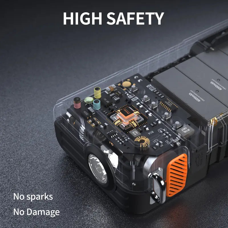 7-in-1 Jump Starter with Air Compressor – 5000A, Tire Inflator & Power Bank geeneu