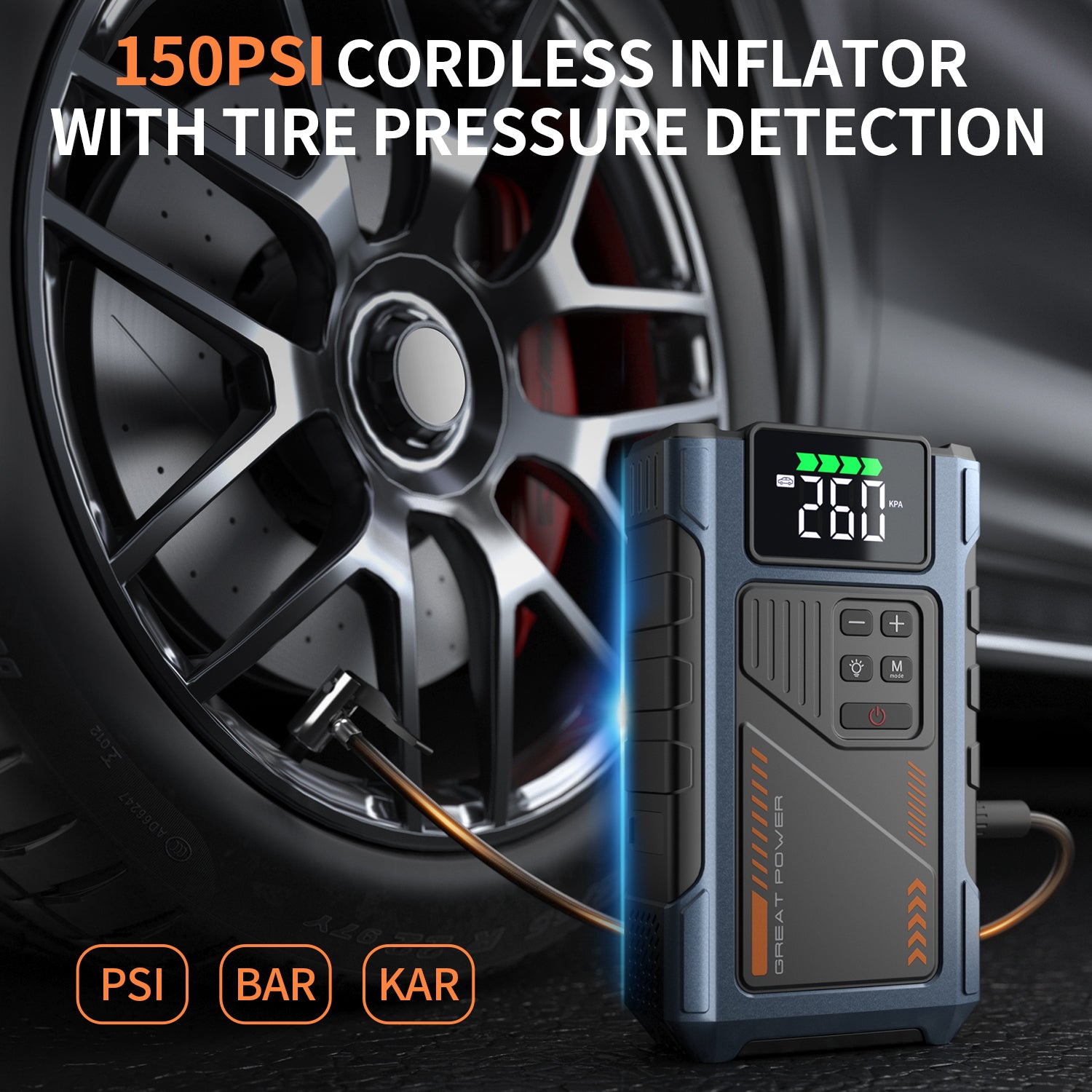 Jump Starter with Air Compressor,4000A Jumper Box for Car Battery