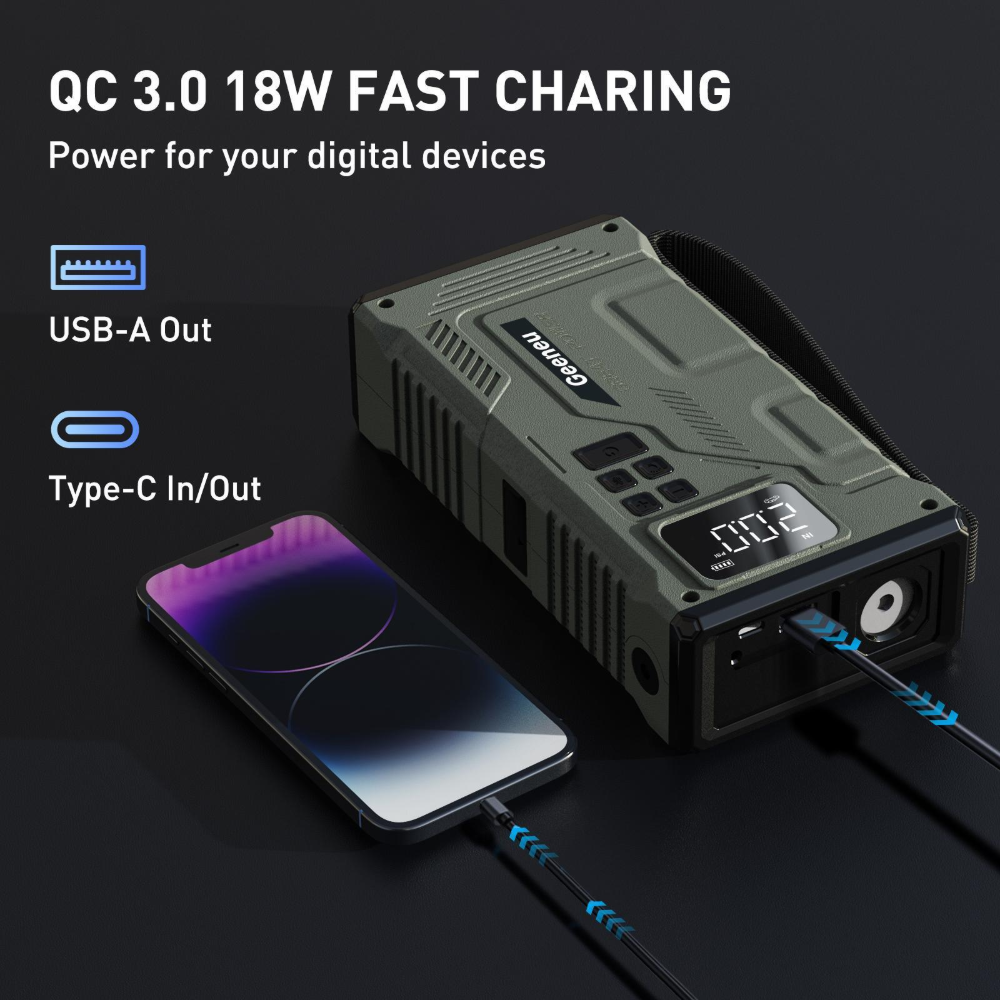 3500A Car Jump Starter with Air Compressor