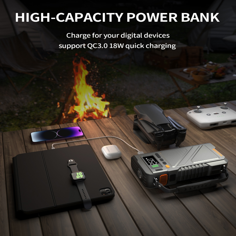 5-in-1 Car Jump Starter with Air Compressor