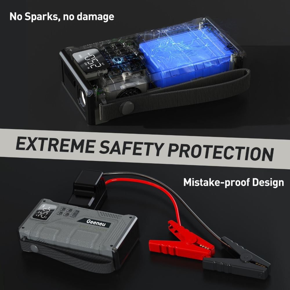 3500A Car Jump Starter with Air Compressor