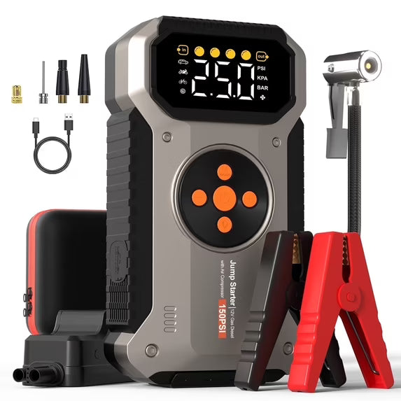 FEATOU Jump Starter with Air Compressor, 5000A 12V Car Battery Pack（fuben） geeneu