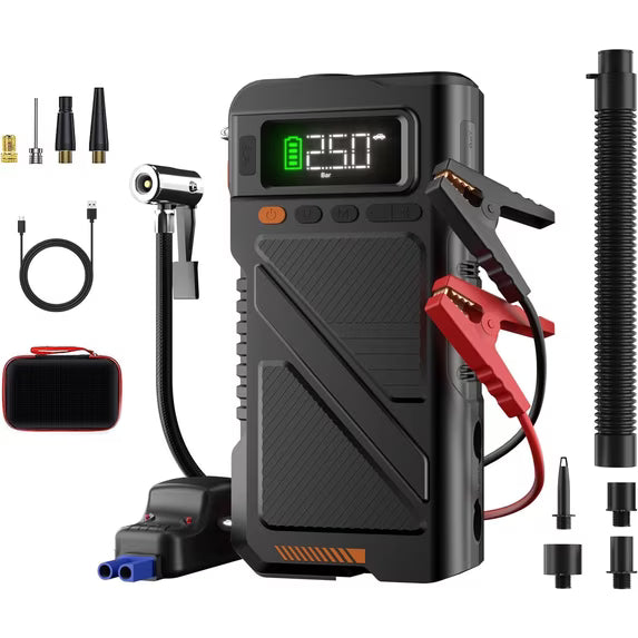 LAFISOON  8000A 7-in-1 Jump Starter with Air Inflator & Deflator Compressor（fuben） geeneu