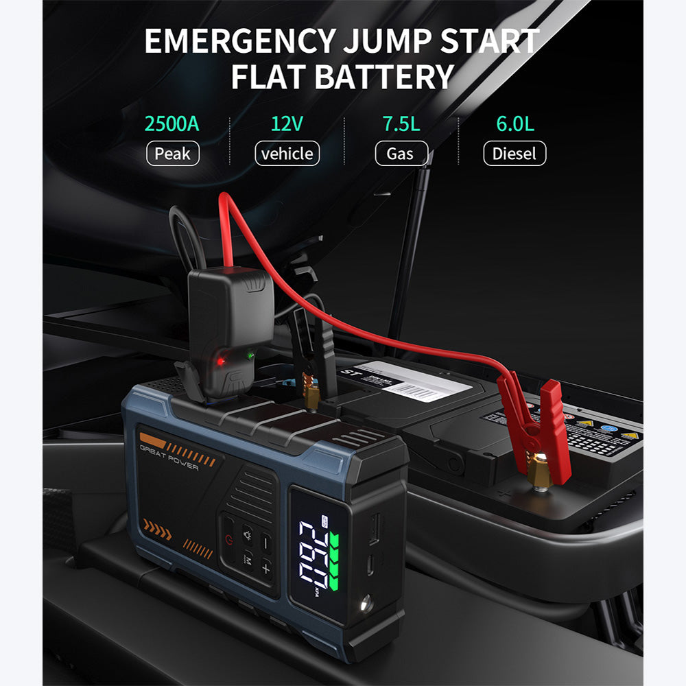 W100 Portable Jump Starter with Air Compressor