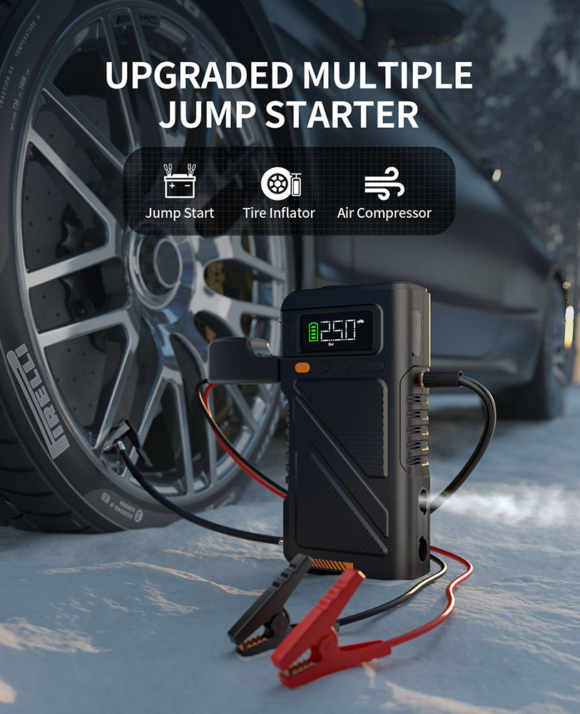 W150 7-in-1 Jump Starter with Air Inflator & Deflator Compressor