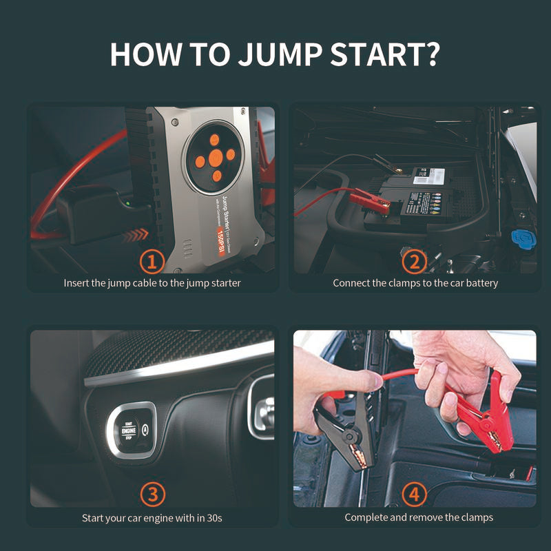7000A Car Jump Starter with 150PSI Air Compressor. Portable auto battery pack for 9.0 Gas/10.0L Diesel. Includes tire pressure monitor & power bank. Shop vehicle essentials! geeneu